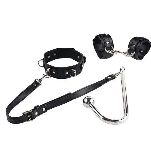 Elegant 5334 Cuffs Beaded Hook with Collar and Anal 0823